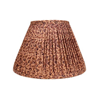 12" Silk Sari Lampshade - Taupe Botanical