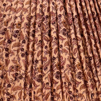 12" Silk Sari Lampshade - Taupe Botanical