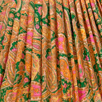 14" Silk Sari Lampshade - Multicolor Paisley