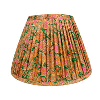 14" Silk Sari Lampshade - Multicolor Paisley