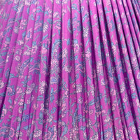 14" Silk Sari Lampshade - Violet Botanical
