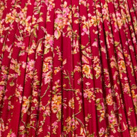 16" Silk Sari Lampshade - Cranberry Floral