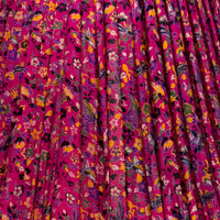 16" Silk Sari Lampshade - Fuchsia Floral