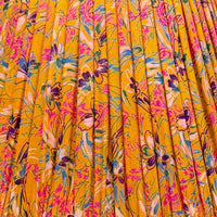 16" Silk Sari Lampshade - Marigold Floral