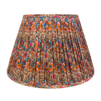 16" Silk Sari Lampshade - Multicolor Floral