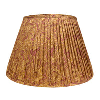 16" Silk Sari Lampshade - Taupe Paisley