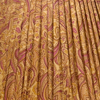 16" Silk Sari Lampshade - Taupe Paisley