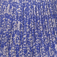 18" Silk Sari Lampshade - Cobalt Floral