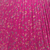 18" Silk Sari Lampshade - Fuchsia Floral
