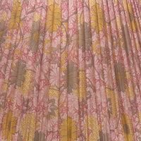 18" Silk Sari Lampshade - Golden Pink Floral