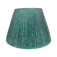 18" Silk Sari Lampshade - Lettuce Green Floral