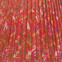 18" Silk Sari Lampshade - Orange Brush Floral