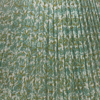 18" Silk Sari Lampshade - Sage Green Floral