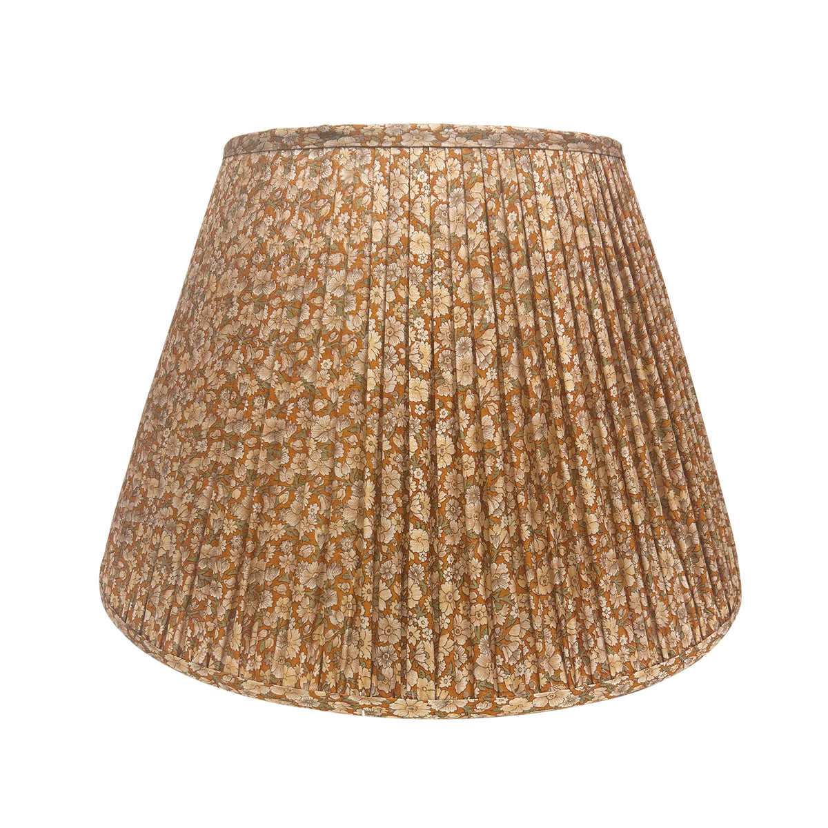 18" Silk Sari Lampshade - Sienna Floral
