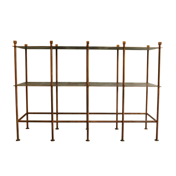 Steel Console in Copper Finish