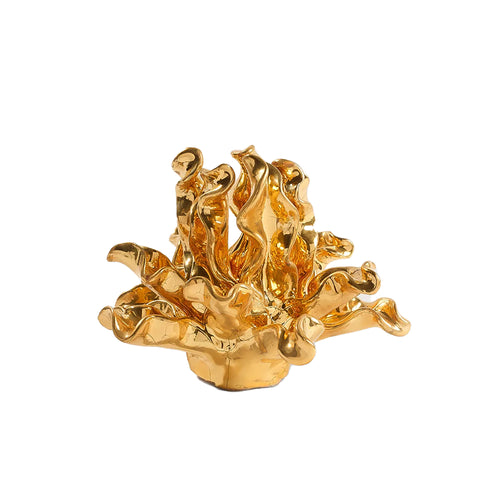 Jean Roger Seaweed Candleholder in Gold