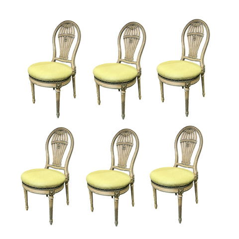 Set of Six Vintage Balloon Back Dining Chairs