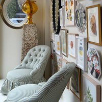 Pair of Vintage Slipper Chairs with Tufted Backs