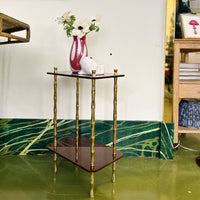 Freddie Two-Tier Table with Brass