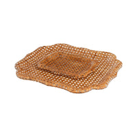 Baroque Tray in Rattan