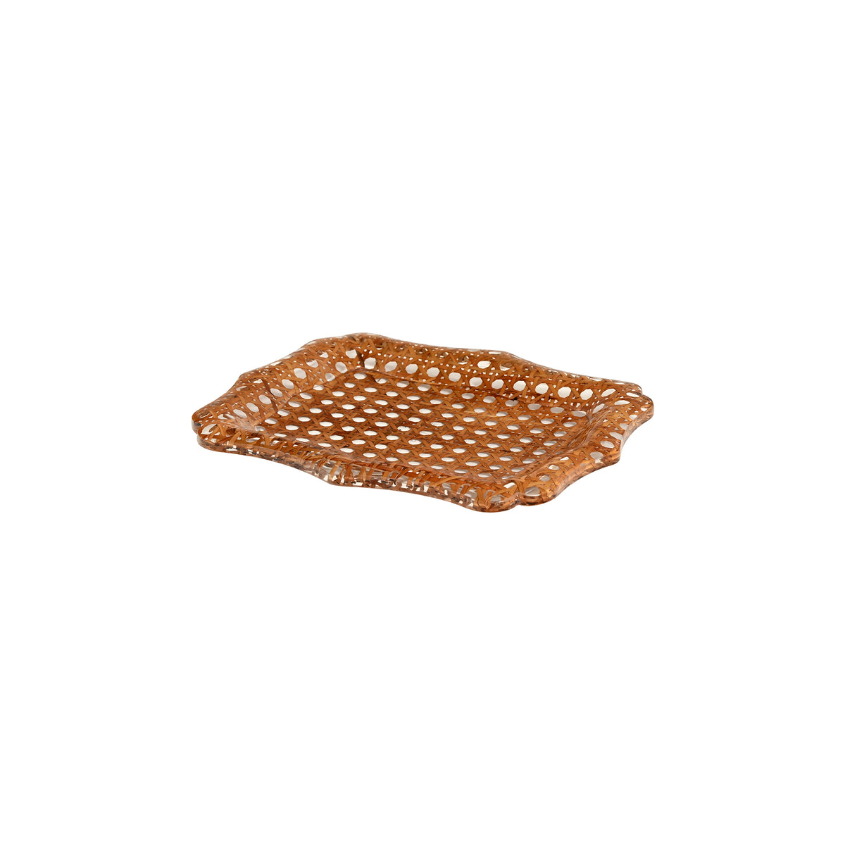 Baroque Tray in Rattan