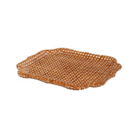 Baroque Tray in Rattan