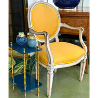 Early 19th c. White Painted Swedish Chair