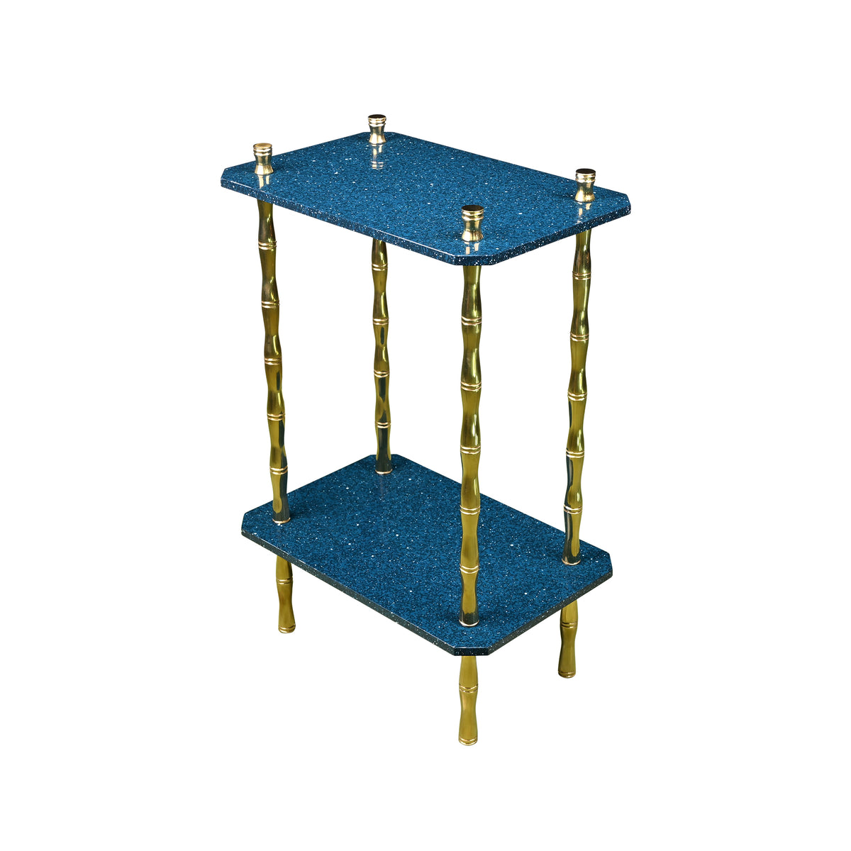 Freddie Two-Tier Table with Brass