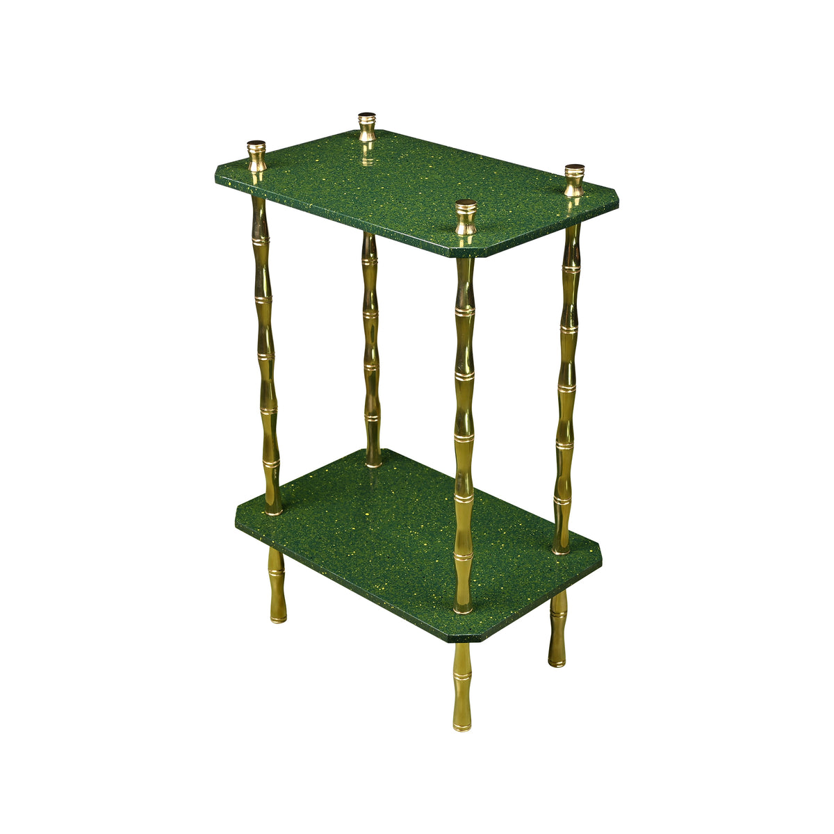 Freddie Two-Tier Table with Brass
