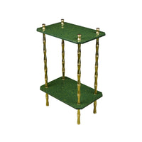 Freddie Two-Tier Table with Brass
