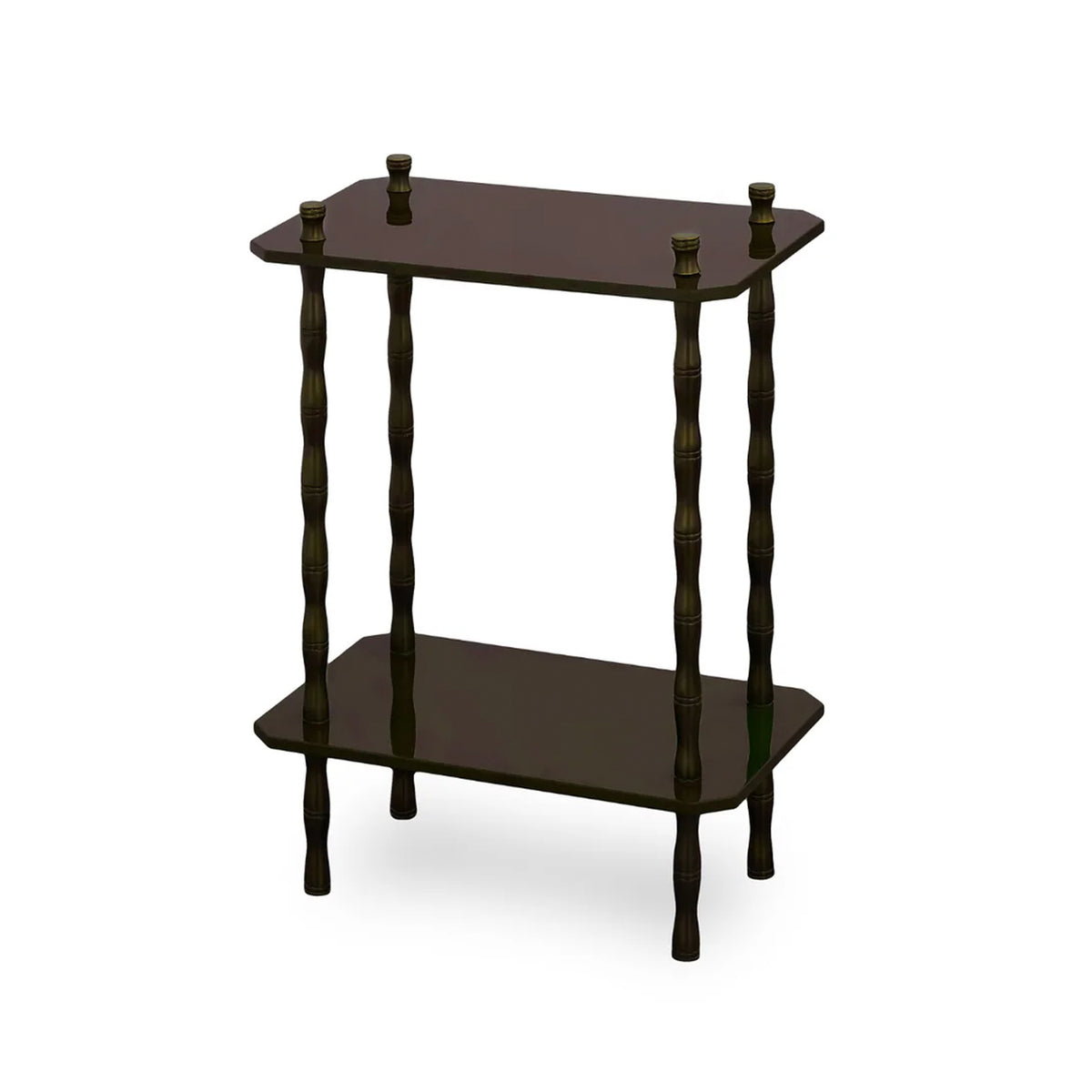 Freddie Two-Tier Table with Bronze