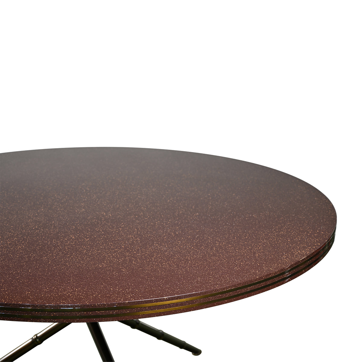 Miles Redd 54" Round Dining Table in Brown Porphyry