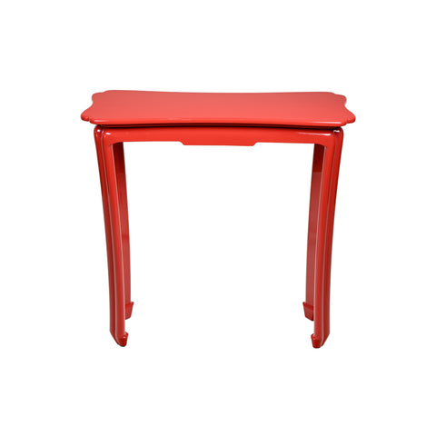 Floor Model | Chinoiserie Console Table in Cinnabar