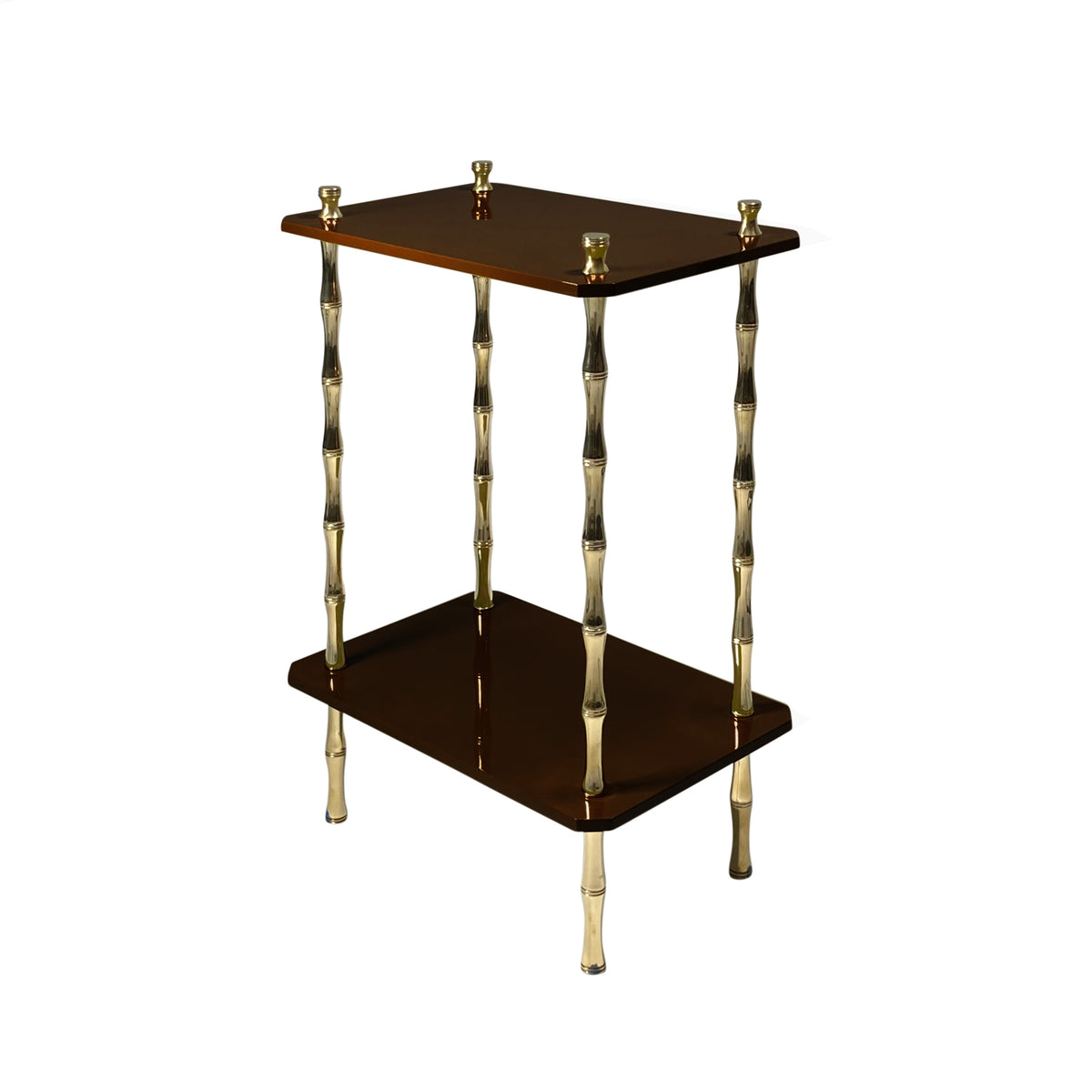 Freddie Two-Tier Table with Brass