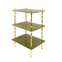 Freddie Three-Tier Table with Brass