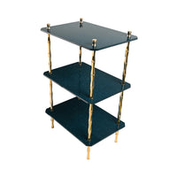 Freddie Three-Tier Table with Brass