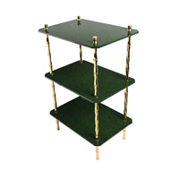 Freddie Three-Tier Table with Brass