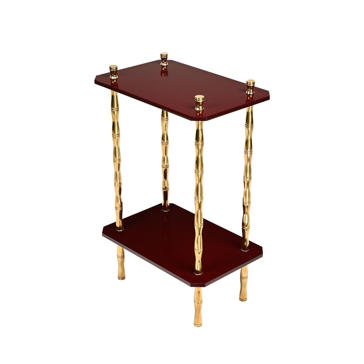 Freddie Two-Tier Table with Brass
