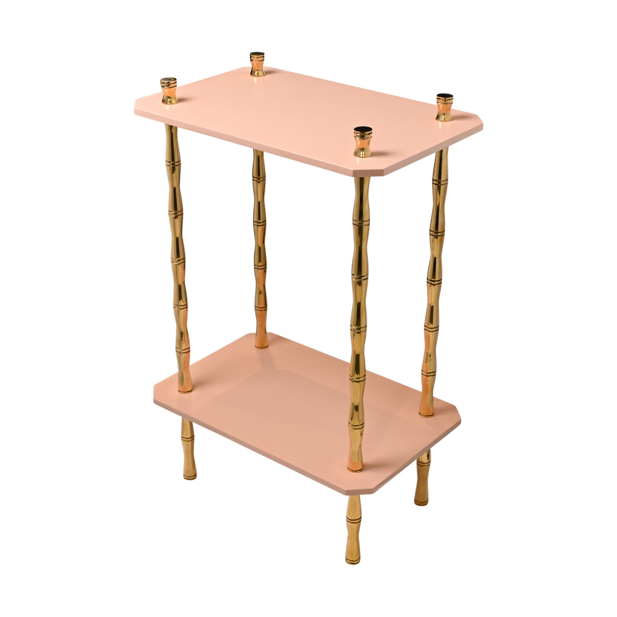 Freddie Two-Tier Table with Brass