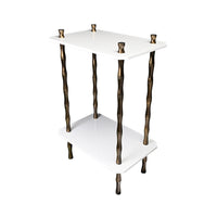 Freddie Two-Tier Table with Bronze