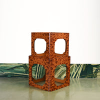 KRB Hand-Painted Cloud Stacking Table in Natural Faux Tortoise