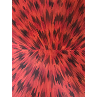 KRB Hand-Painted Two-Tier Side Table in Flame Faux Tortoise