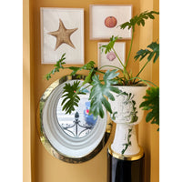 Marble Urn in Dark Green