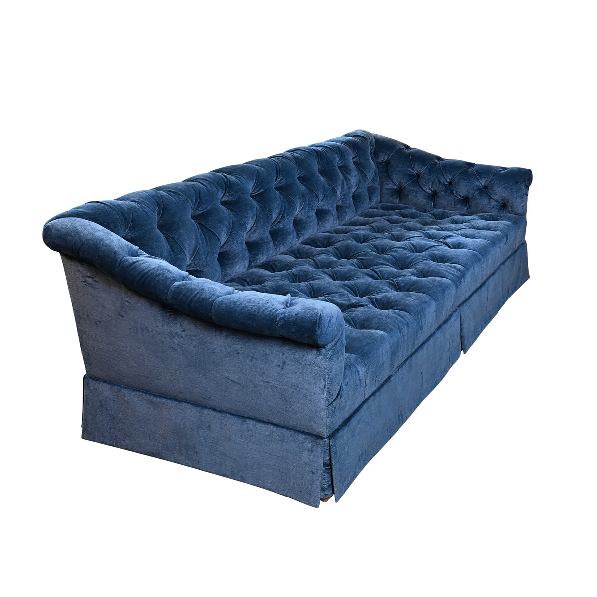 Vintage Deeply Tufted Sofa with Sloping Arms
