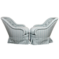 Pair of Vintage Tufted-Back Armchairs
