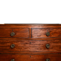19th c. English Mahogany Bowfront Chest of Drawers