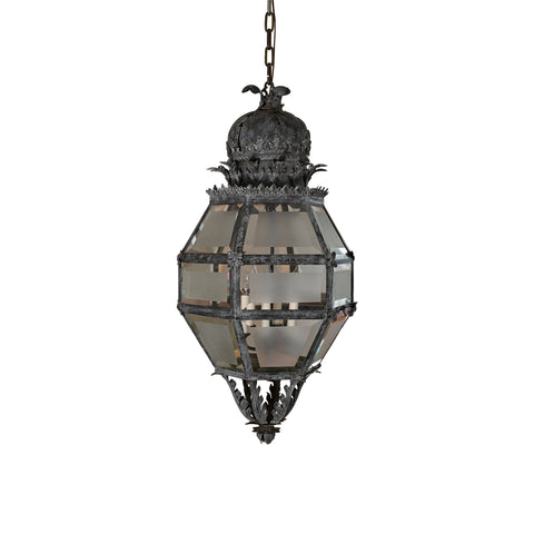 Early 20th Century Hexagonal Bronze Lantern