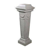 Large Wood Carved Painted Pedestal