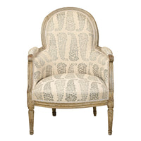 French Louis XVI Painted Bergere