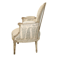 French Louis XVI Painted Bergere